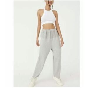 Free People FP Movement Surfside Heather Grey Straight Leg Pants Sz XS